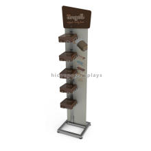 Loja de varejo de alimentos e lanches confiável para piso de metal, comercial, vitrine para chocolates e doces de 5 camadas